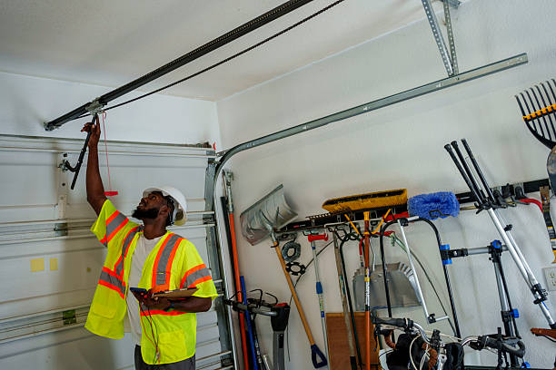 Professional Garage Door Roller Replacement technician working in Hooks, TX